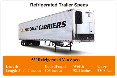 Refrigerated Trailer Specifications