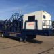 Power only trailer carrying cargo