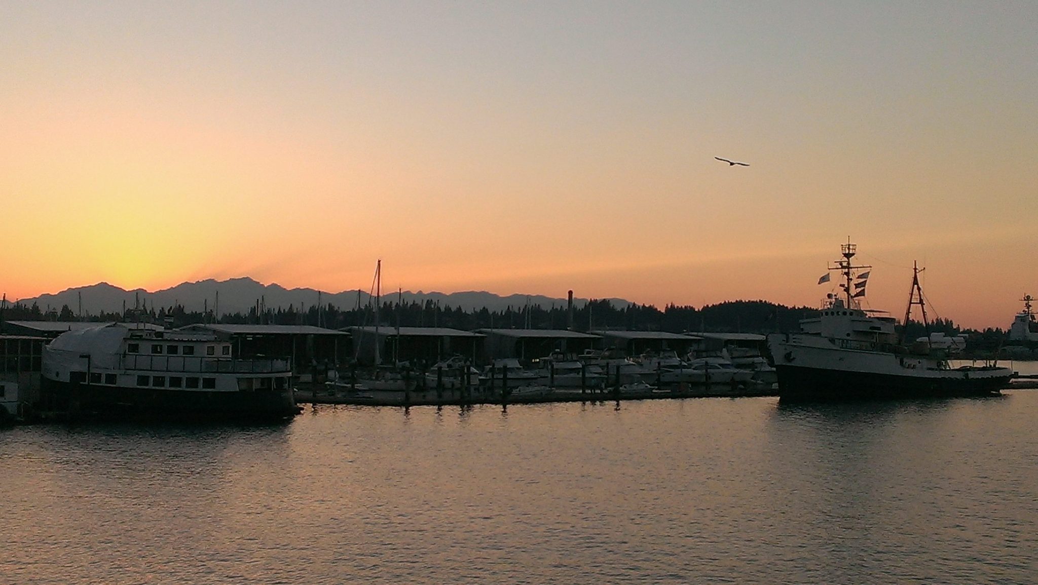 Beautiful sunset at the dock