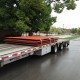 Freight that is secured on a flatbed trailer