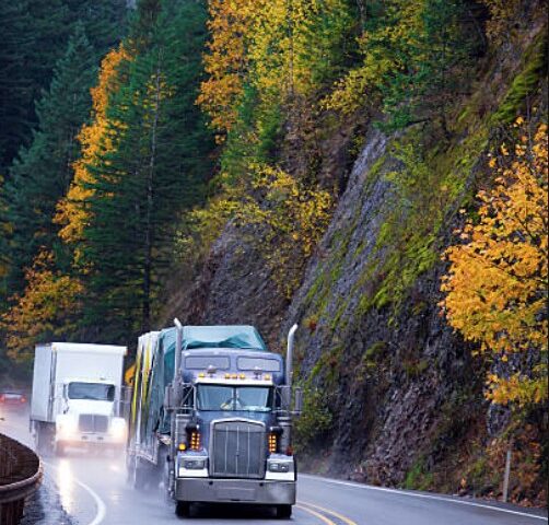 long-haul refrigerated trucking on west coast highway